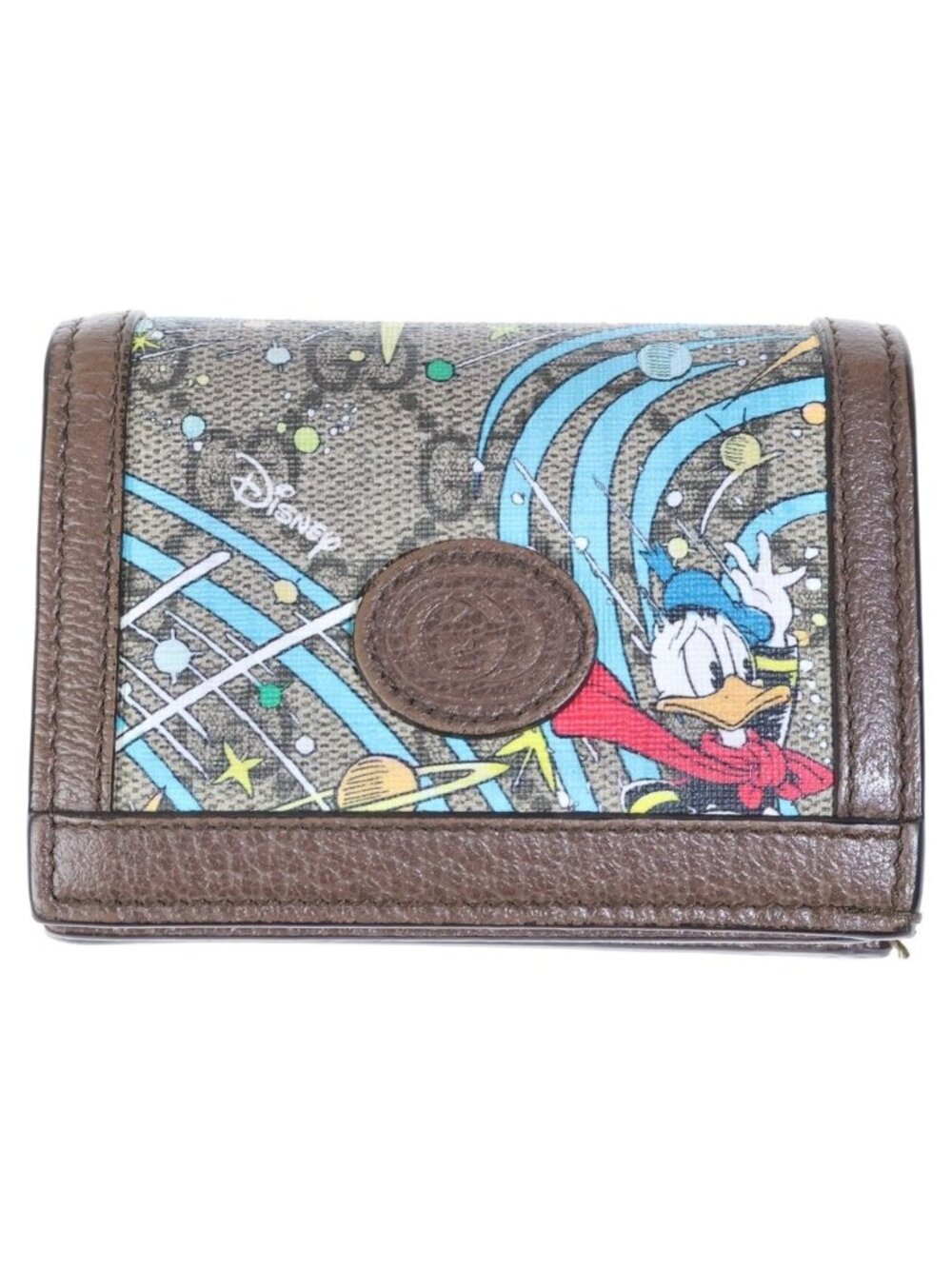 Gucci Disney Donald Duck Compact Wallet Leather
